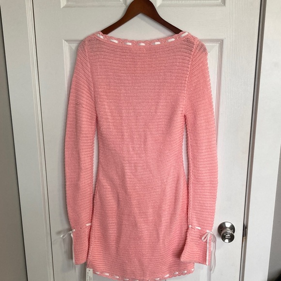 Pink Knit Sweater Dress - Picture 6 of 6